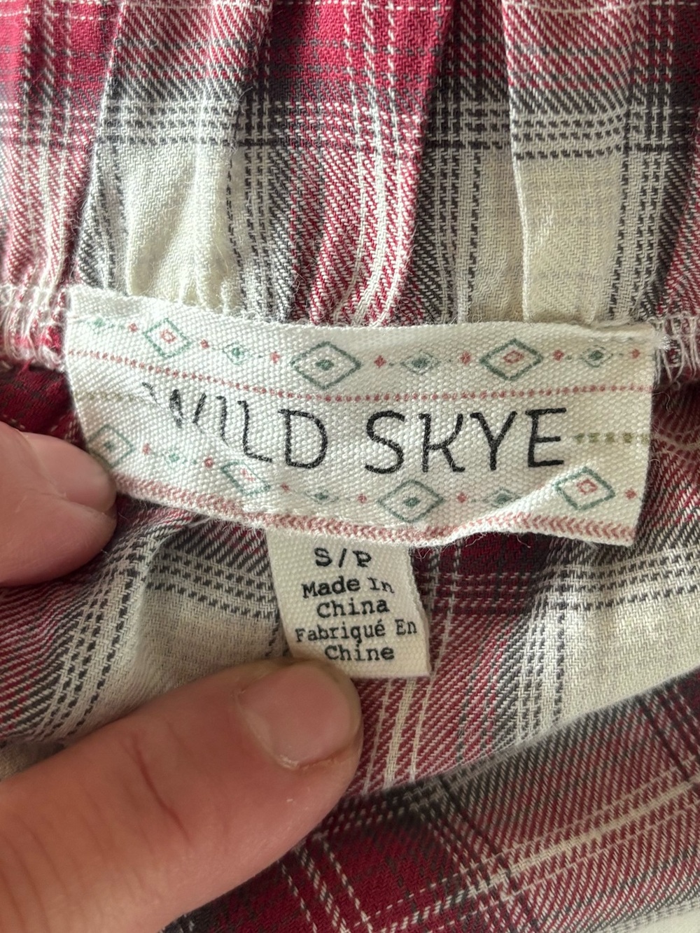 Plaid Tiered Maxi Skirt in Red and Cream - Picture 7 of 7
